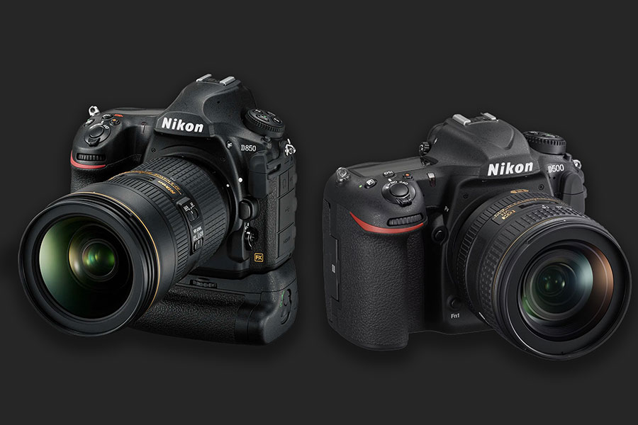 Nikon D850 and D500 DSLR cameras